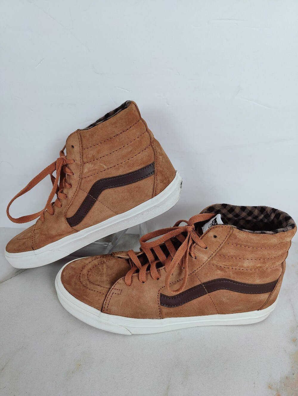 Vans Men's Sk8-Hi Pig Suede Skate Shoes Sneakers, Glazed Ginger, 10